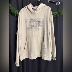 Divided Cream Hoodie with Manhattan Print